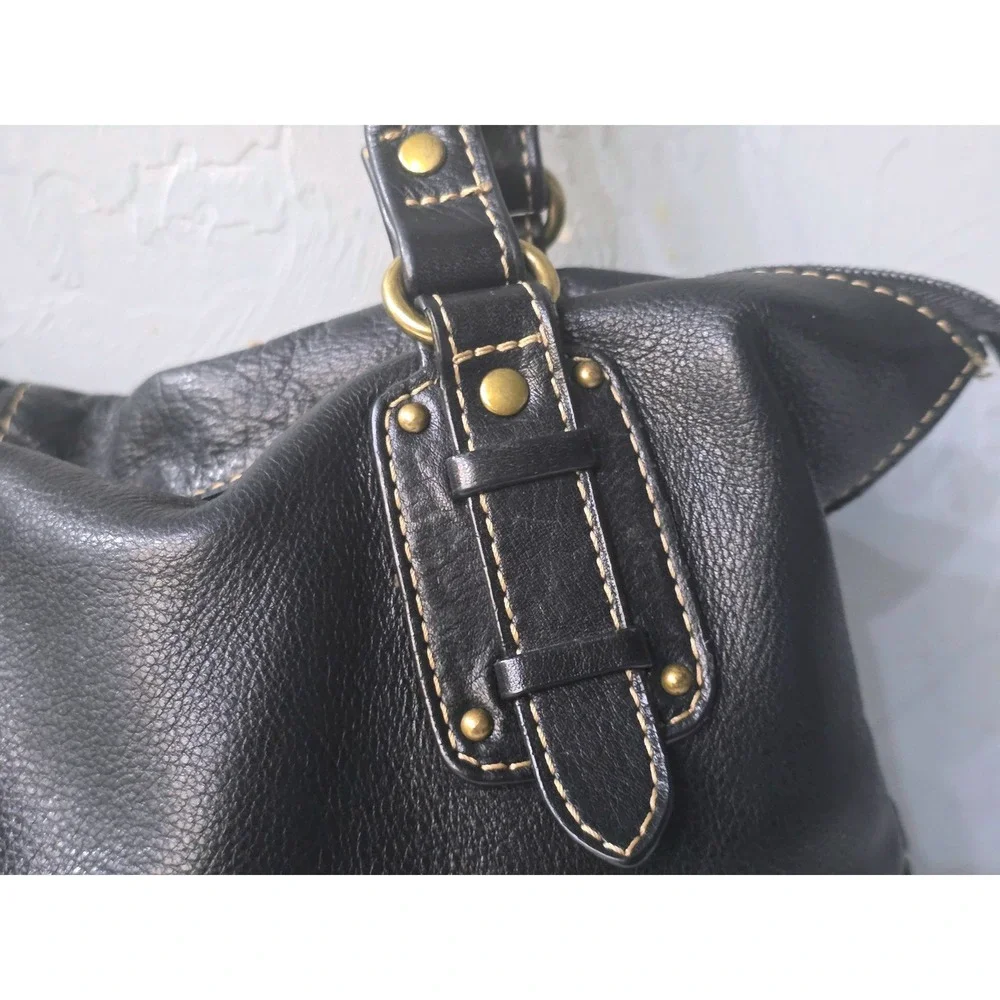Vintage Fossil Hobo Pebbled Leather Tote Shoulder Bag ZB2544